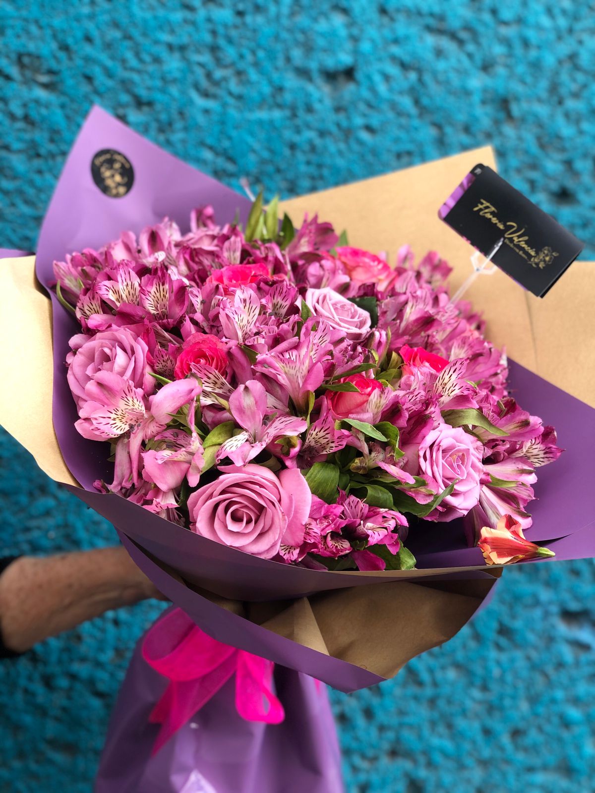 Bouquet rosa y morado