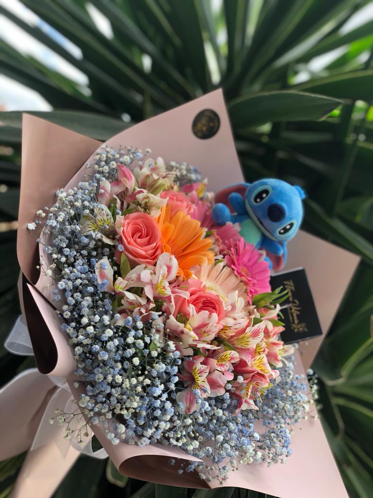 Bouquet mixto con minipeluche