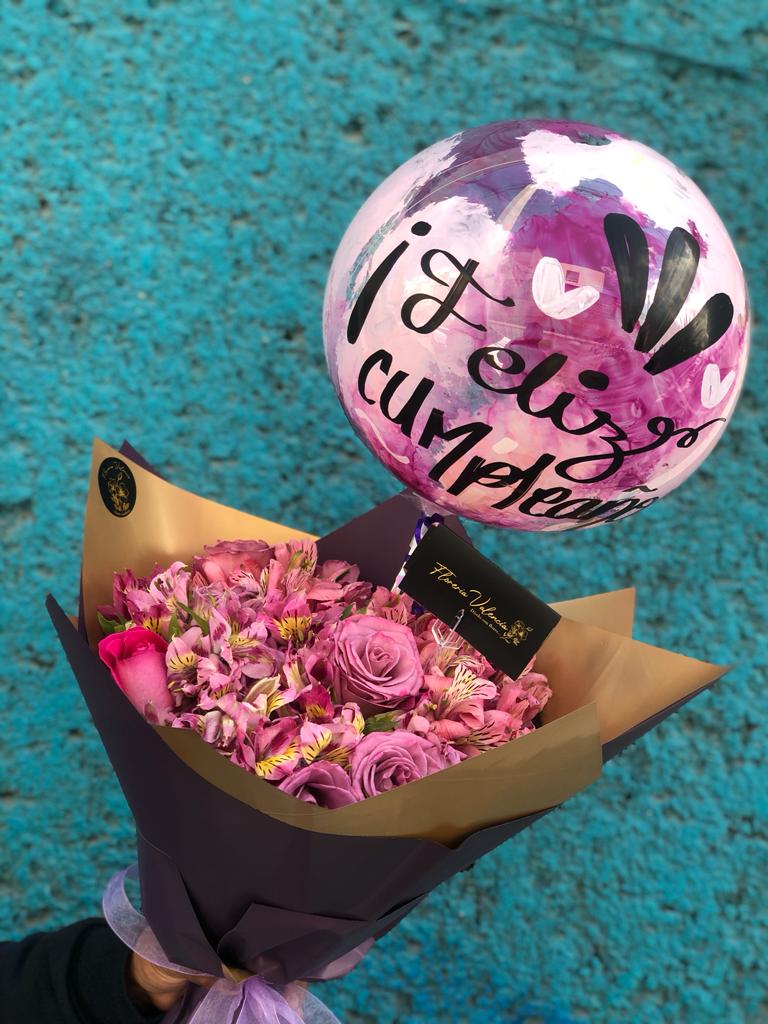 Bouquet con globo personalizado