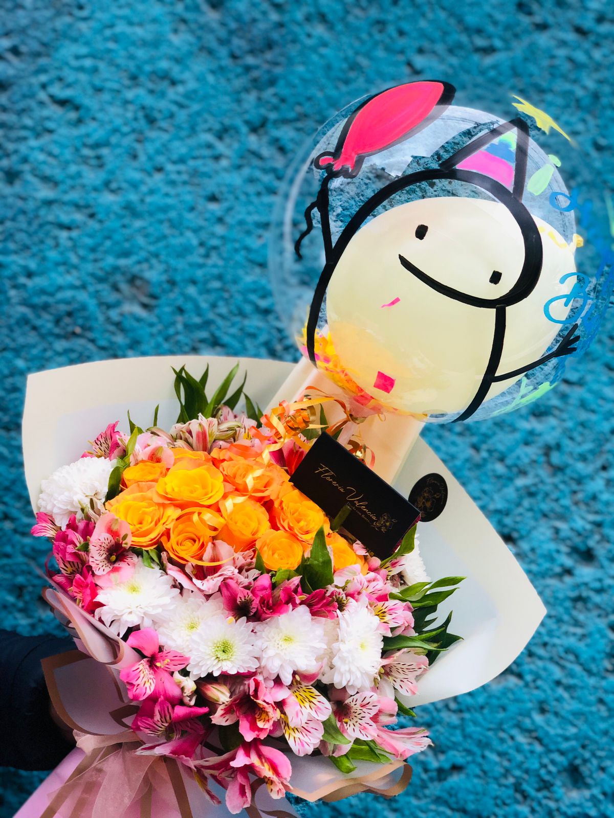 Bouquet con globo personalizado