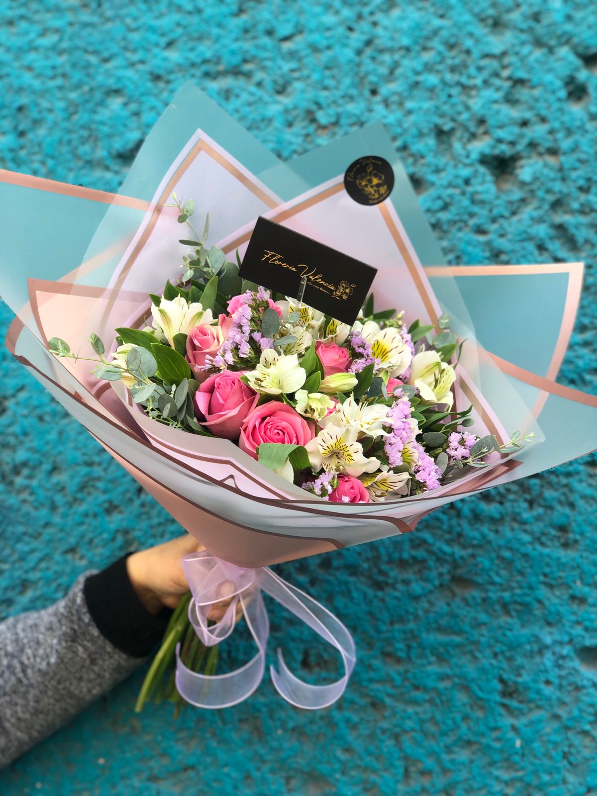 Bouquet rosa pastel
