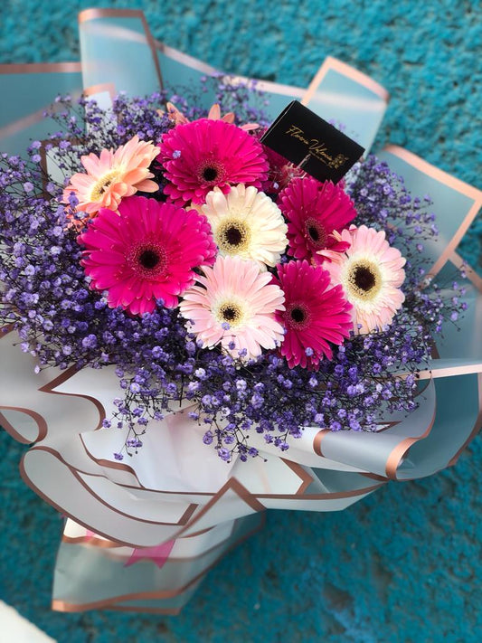 Gerberas y gypshophila