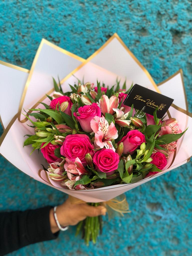 Bouquet rosa pastel
