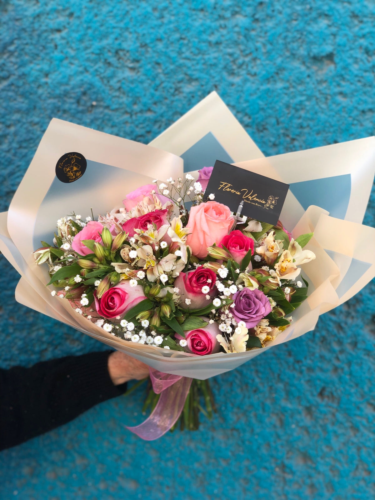 Bouquet rosa pastel