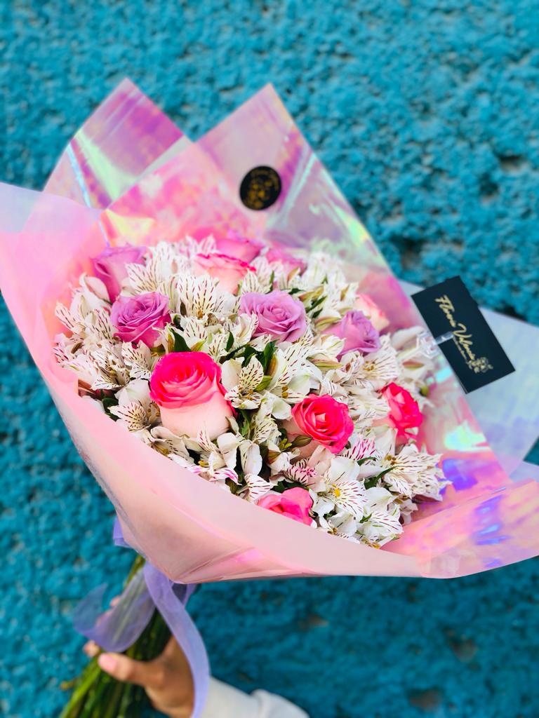 Bouquet rosa pastel