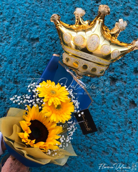 Flores amarillas y corona